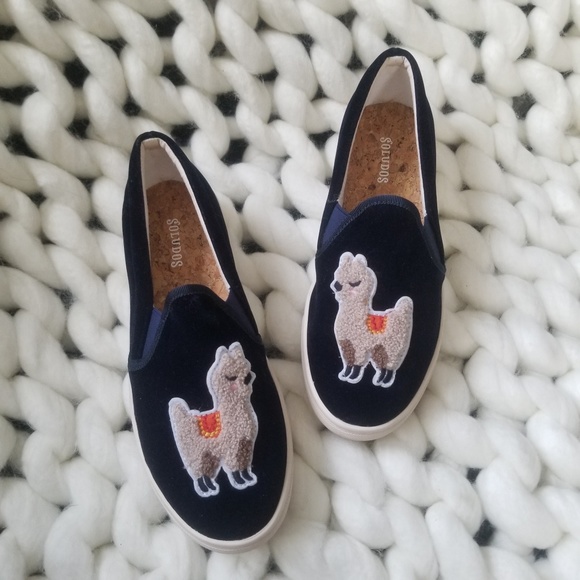 Soludos Shoes - NWOB Soludos VELVET LLAMA SNEAKER IN NAVY